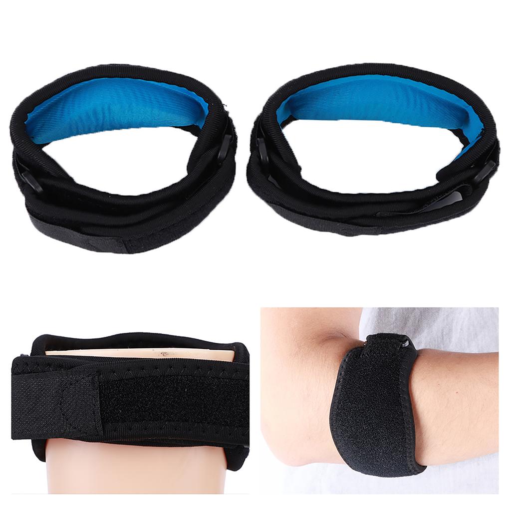2pcs Sports Safety Elastic Elbow Brace Sleeve Elbow Pads Basketball Tennis Pain Relief