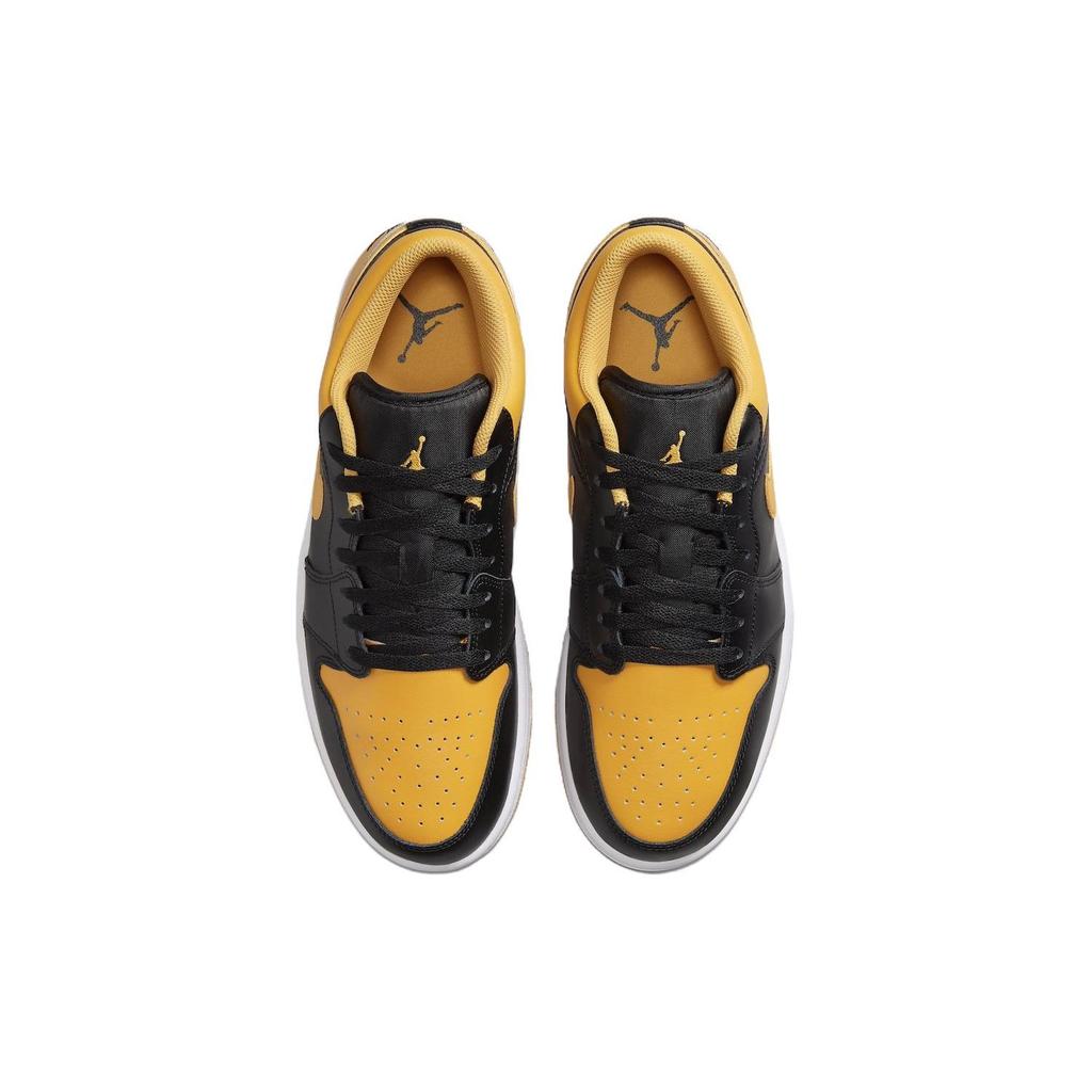 Air Jordan 1 Low Yellow Ochre Men Sneakers Black White 553558-072