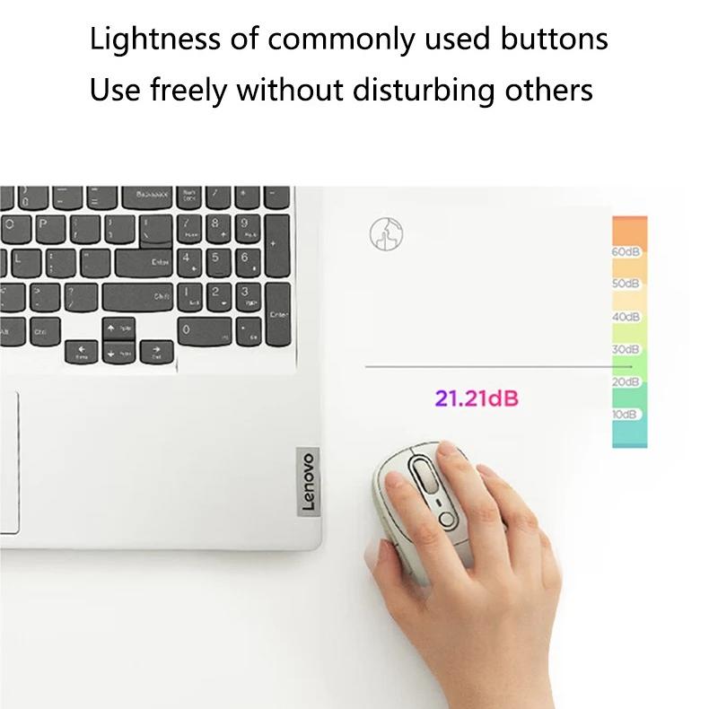 Mouse Lenovo Xiaoxin Bluetooth Wireless Mouse M3 Twilight Gray Light Sound Three Bluetooth Office Mouse Silent Charging Mouse