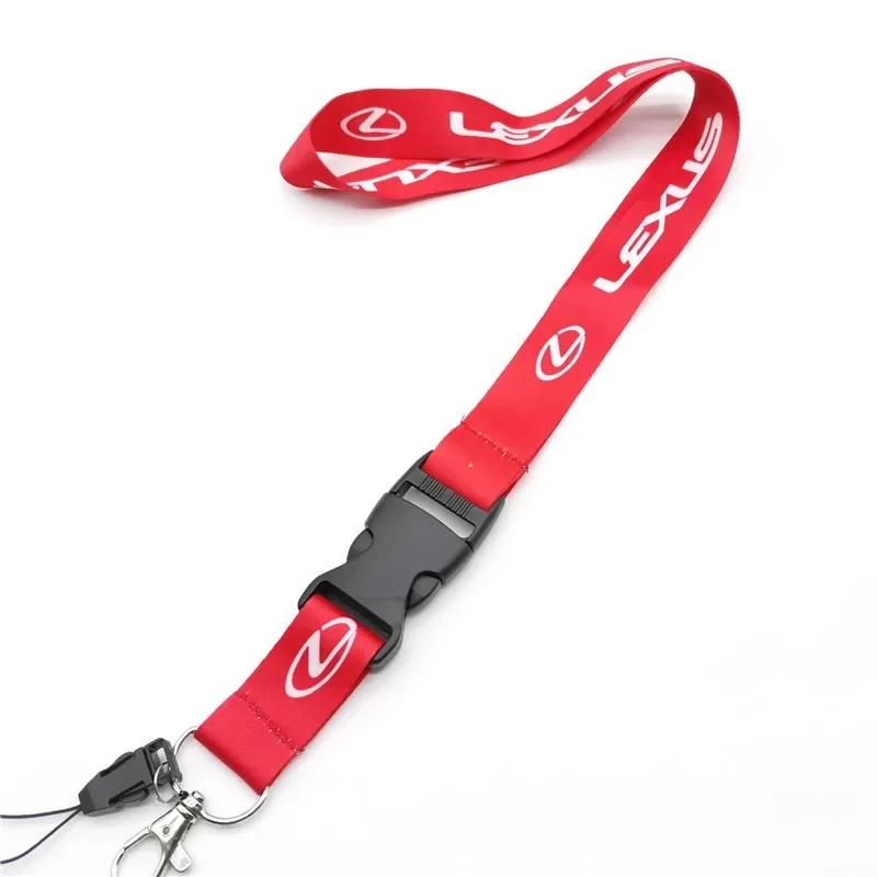 Mode Bilnyckelring Unisex Nyckelring Arbetskort Lanyard Tillbehör för Lexus IS250 IS300 RX330 RX350 GX200 GX300 LX470 LX570