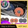 Car Stickers For Alfa Romeo Car Anti-slip Water Cup Heat Insulation Mat Suede Decor Coaster For Alfa Romeo Giulietta GT 159 147