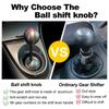 5/6 Speed Car Automatic Manual Gear Shift Knob with M10 Adapter Silvery Round Ball Stick Shift Heads Replacement Shifter