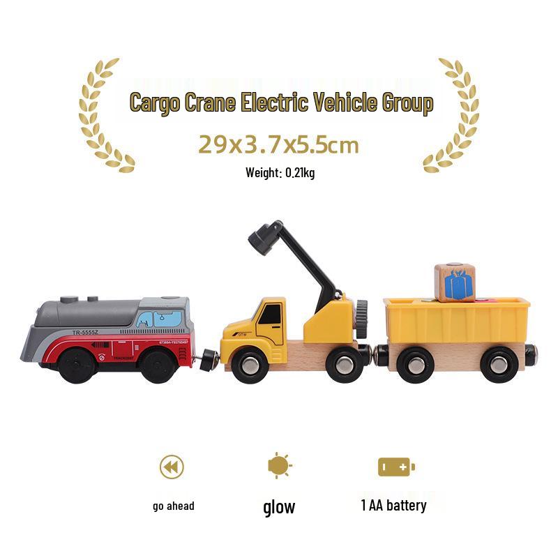 Magnetic Electric Train Engine Toy for Kids - Compatible with All Wooden Tracks