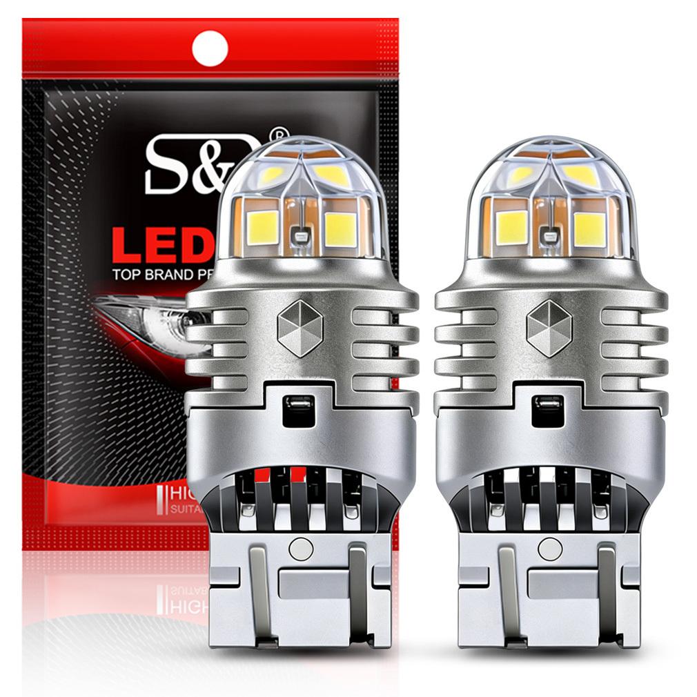 2X 1156 BA15S BAU15S P21W Led Bulbs PY21W 1157 BAY15D P21/5W T20 W21/5W W21W 7440 7443 T15 W16W Car Reverse Brake Signal Light T10 Auto Interior Lamp