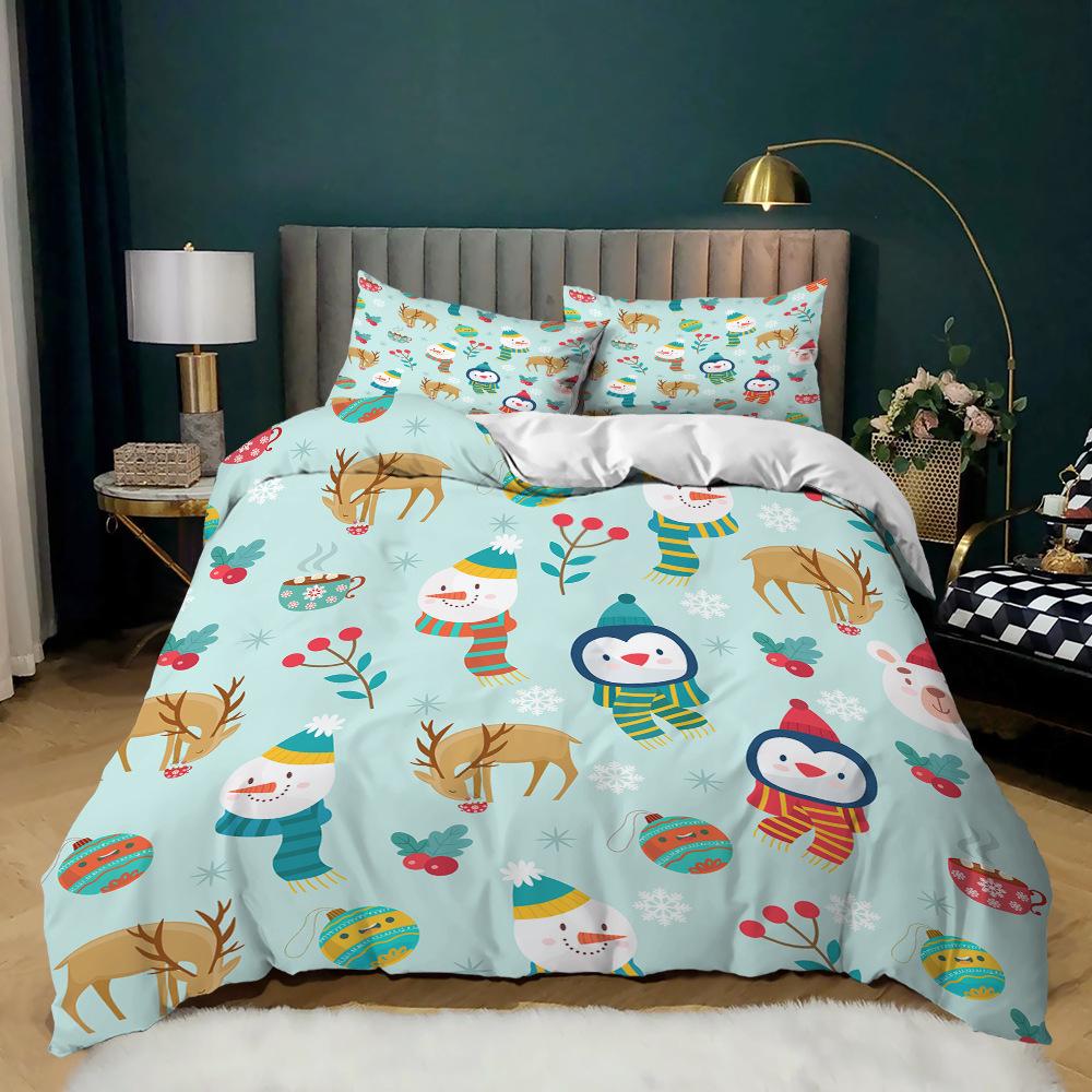 Christmas Set 3 Holiday Set Quilt Cover Gift Tree Three-Piece Set