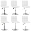 Vidaxl Dining Chairs, 6 Pcs, White, Faux Leather