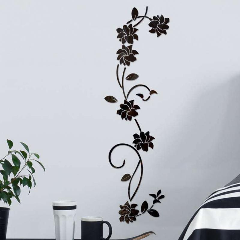 Autocolante de perete cu viță de vie florală, combinație simplă, autocolante pentru baie, autoadezive, impermeabile, autocolante pentru decorarea casei