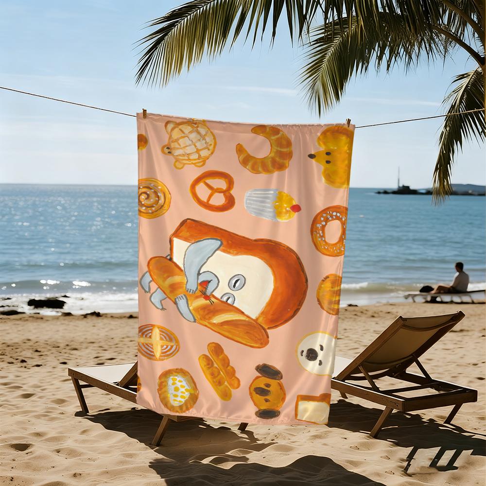 B-bread cute Towel Beach t-thief Quick Dry Soft Pool Towels Gift for Travel Gym Shower Camping sports