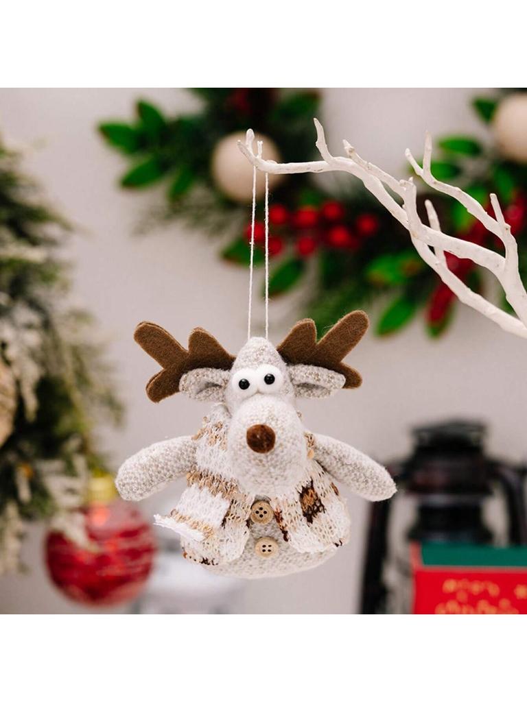 1Pc Santa Claus Doll Chirstmas Decorations Snowman Elk Doll Xmas Tree Hanging Ornaments Navidad Gifts Happy New Year 2025 Home D
