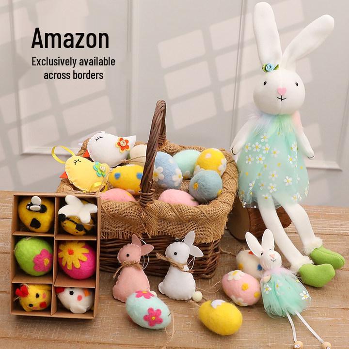 Easter Felt Bunny & Egg Hanging Ornaments