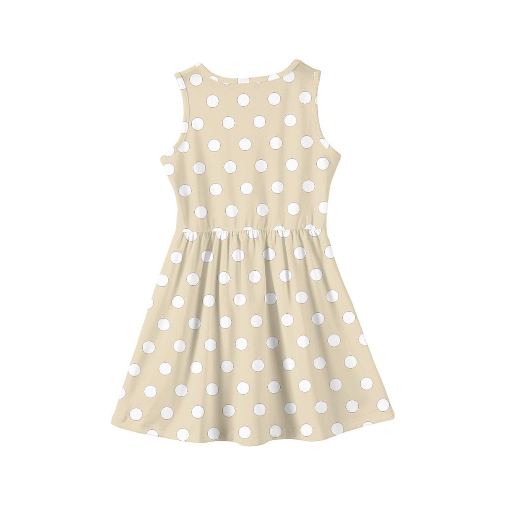 Dívčí letní princeznovské šaty - Šaty s áčkovou sukní a vestou