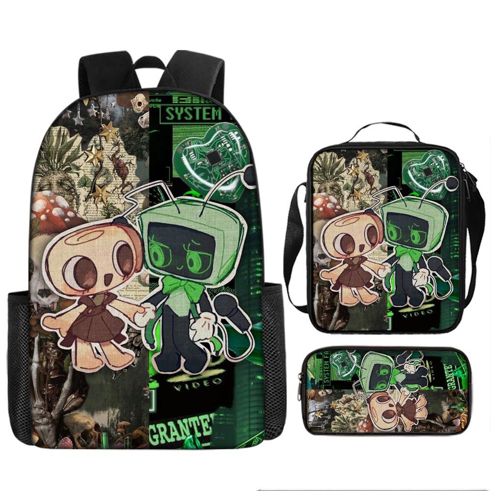 Dandy'S World Student School Bag Dandy'S World Cartoon Cute Backpack Three-Piece Set Satchel Bag Pencil Case