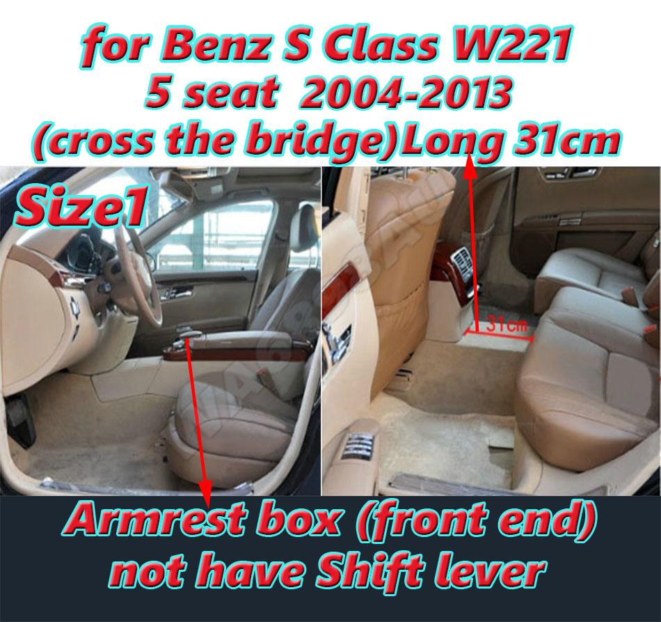 RHD Custom Car Floor Mat for Mercedes Benz S Class S W221 2004-2013 Auto Interior Accessories Anti Dirty Durable Leather Carpet