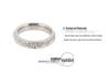 Anello Retro Curvo 6MM in Acciaio Inossidabile con Diamante Incassato - Anello da Nocca in Stile Europeo e Americano per Donna