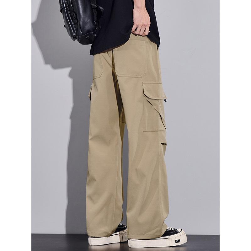 Minger | American trendy brand multi-pocket tooling shock pants men's trend versatile loose straight casual long pants