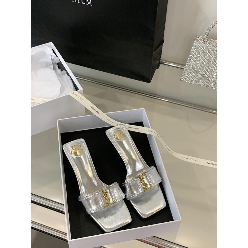 Temperament outer wear thin heel toe cool slippers women's black 2025 new summer fashion sexy high heels