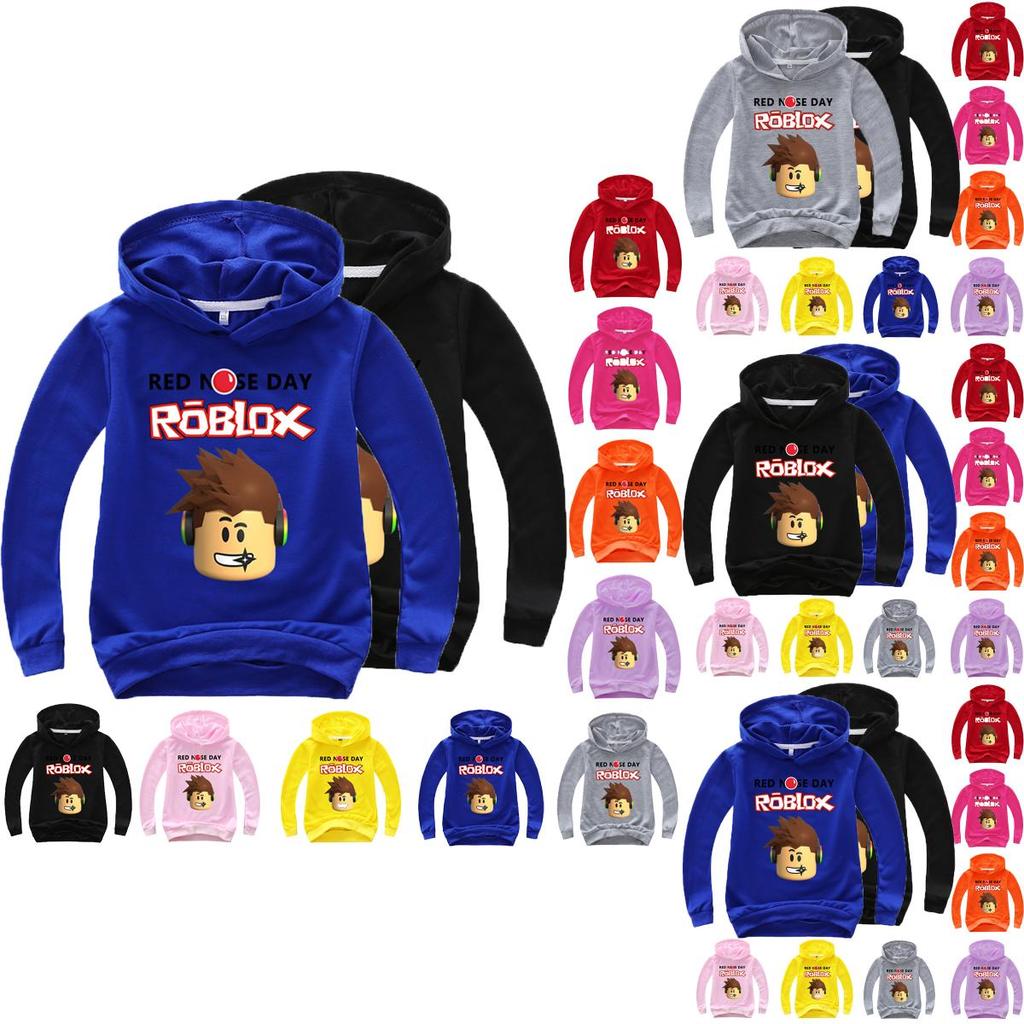 Roblox Red Nose Childrens Cartoon Print Hoodie Sweater Long Tops Sleeve