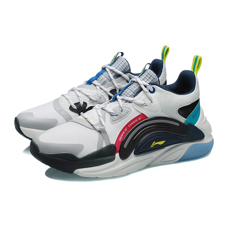 Li Ning Spark Casual Shoes Unisex Mid top Black/White/Blue/Red AGLR015-1