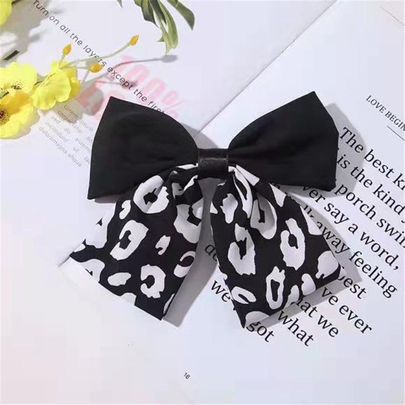 13*10cm Damen Haarspange Schleifen Koreanische Weiße Schwarze Haarspange Schleifen für Dame Mädchen Pferdeschwanz Haarstyling Zubehör