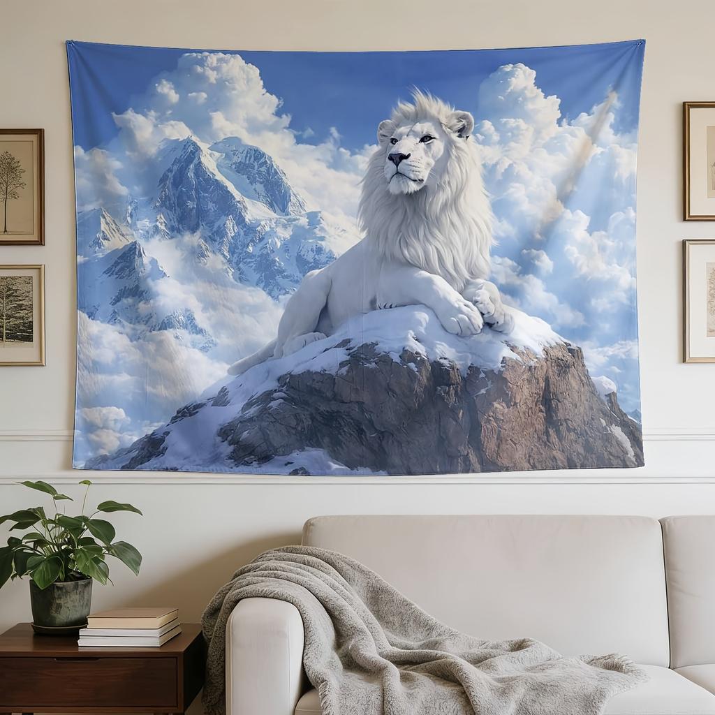 Horizontal Fantasy Wildlife Tapestry Wall Hanging - Majestic Suitable for Homes, Dorms, Bedrooms - Horizontal Wall Decor with Mythical Creatures & For