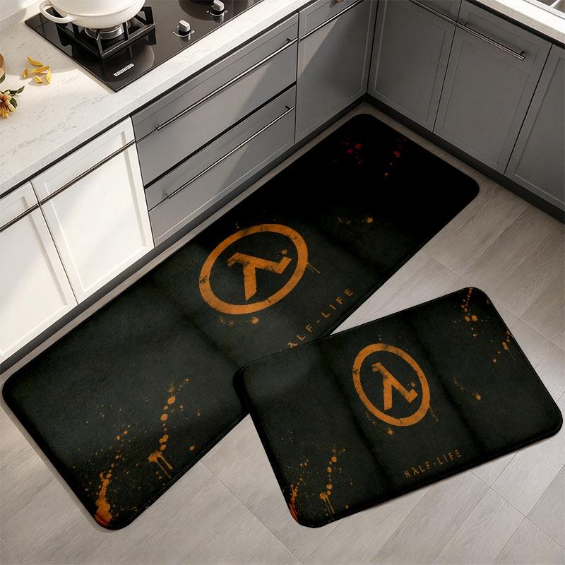 Halflife Flannel Kitchen Mat Christmas Soft Area Rug Non Slip Floor Carpet Home Decoration