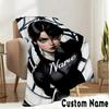 Custom Name Gothic Addams Blanket Bedding Blanket Picnic Blanket for Women Men, Throw Blankets for Couch Bed, Christmas and Halloween Gifts