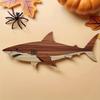 Yousheng Rustic Wooden Shark Wall Decor Ocean Fish Wall Hanging Sculpture Coastal Beach Style Wall Art for Bedroom Living Room