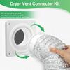 Dryer Vent Kit Wall Mounted Air Conditioner Connector Plate Indoor Dryer Vent Kit for Home Kitchen Room Bedroom Rv Bathroom