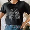 Just Breathe Anatomical Lungs Tshirt Botanical Flower Lungs Anatomy Tee Shirt Top Aesthetic Nursing Student Gift Tshirt