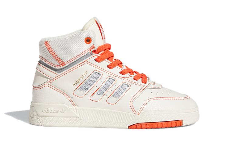 Adidas Originals Drop Step Casual High top Kids' Skateboarding Shoes Ecru Children Aged 3 7 Years Old FV5156