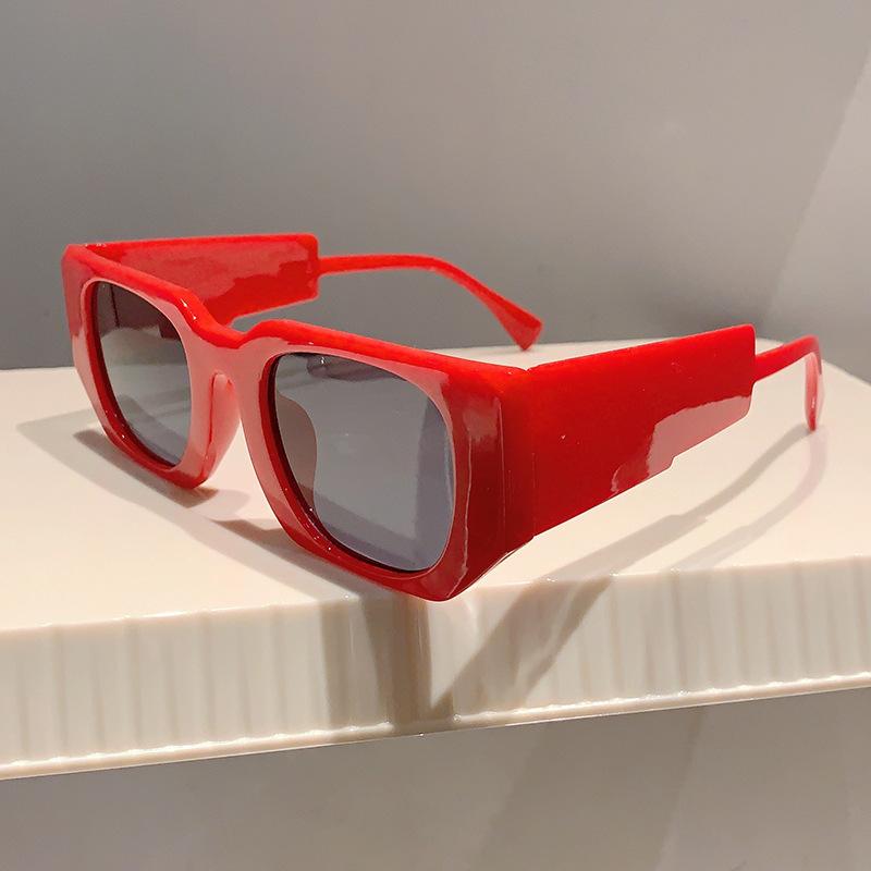 

Панк Роскошные Квадратные Солнцезащитные Очки Женские Мужские Модные Винтажные Хип-Хоп Синий Оттенок UV400 Широкая Дужка Дизайнерские