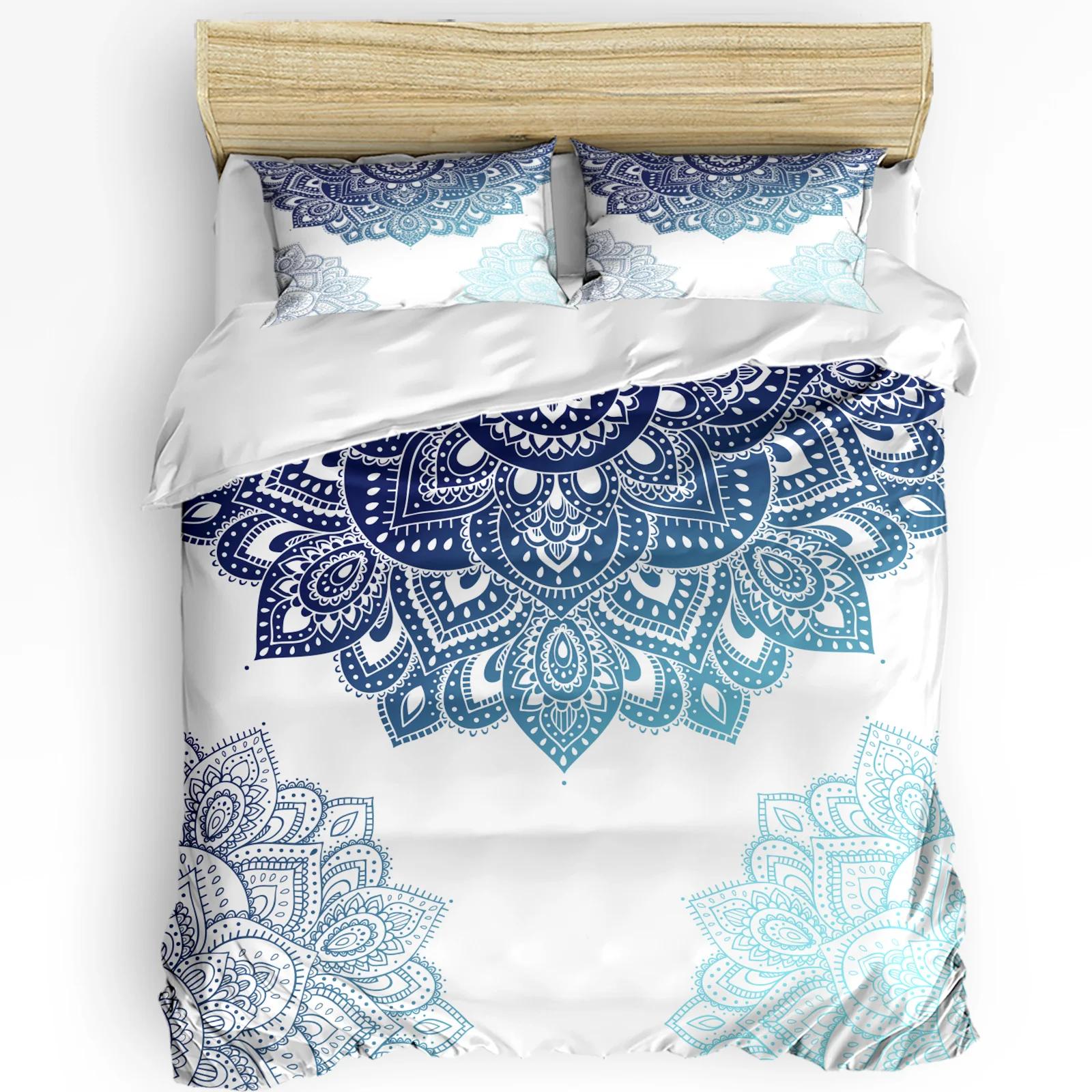

Durable Vibrant Double Mandala Gradient With Pillow Case Custom 3pcs Bed Home Textile Quilt Comforter (quilt)-EU Single(135*200cm)3pcs