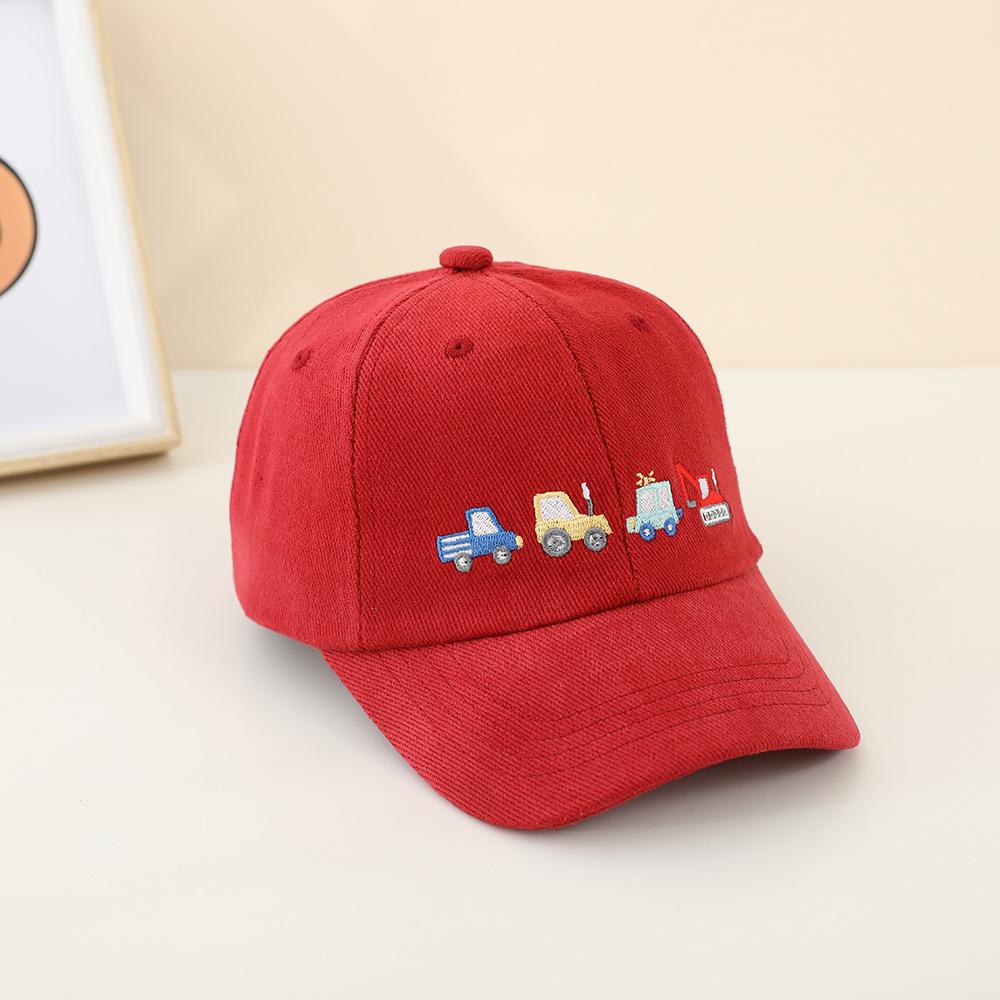

Caps Bulldozer Excavator Embroidered Children Outdoor Use Summer Kids Caps For 2-8Years Baby Sportss Hats Cotton School Boy Baseball