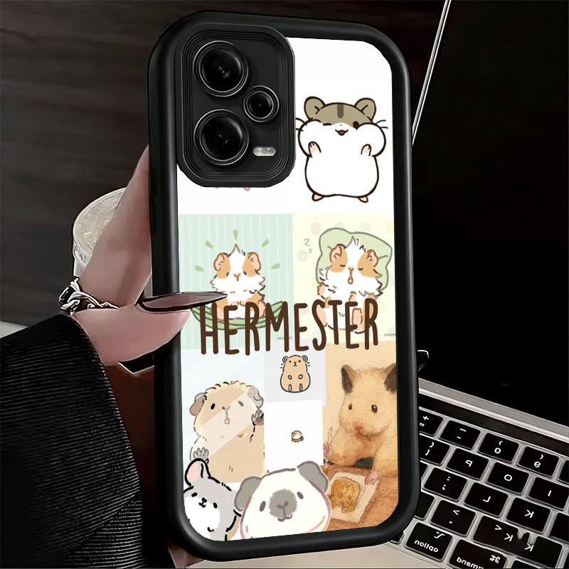 

Мультяшный милый хомяк, мягкий чехол для телефона для Xiaomi Poco X7 X6 X5 Pro X4 Gt X3 F7 Ultra M8 M7 Redmi 15C 15 14C 13 13C 12 12C 10 10C Xiaomi Poco X5 Pro