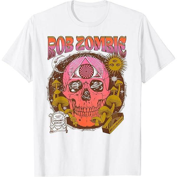 Rob Zombie – Moon And The Devil On White T-Shirt IM0771 Unisex T-Shirt L