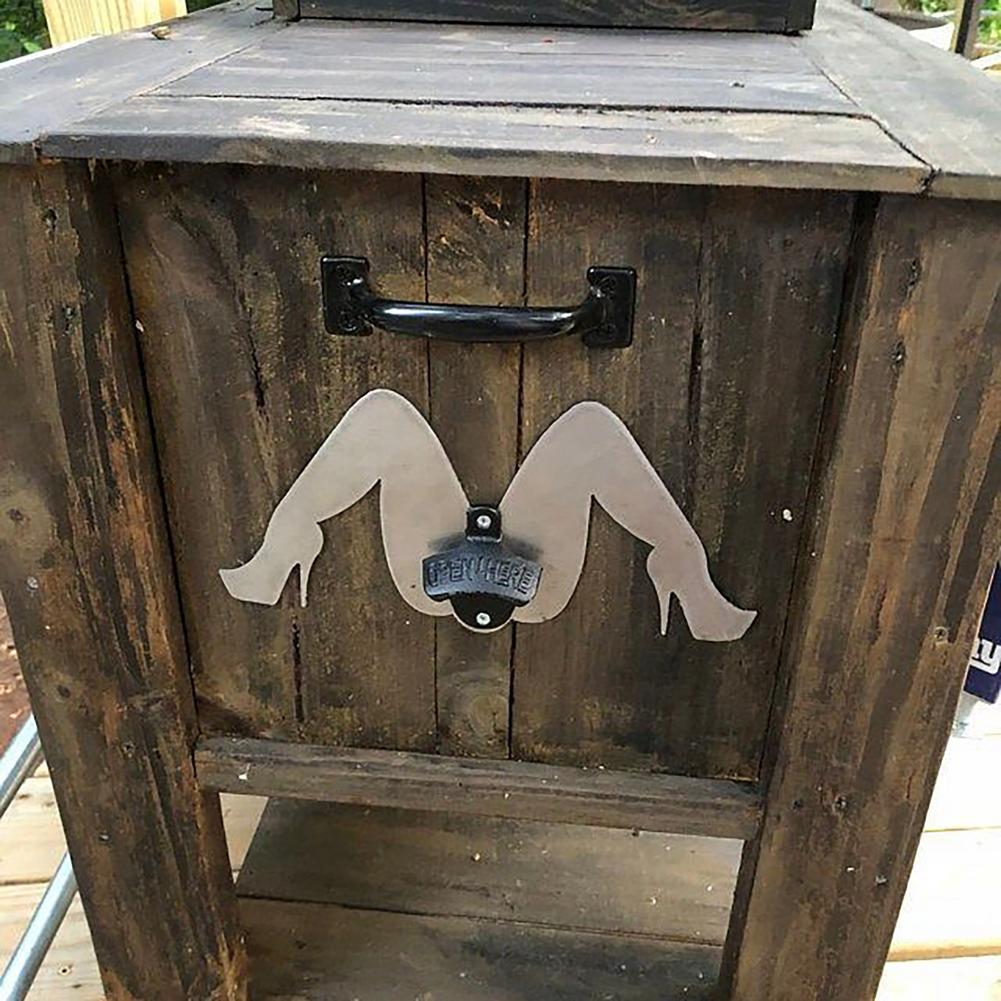 Beer Opener Funny Leg Shape Vintage Metal Wall Mount Bottle Opener Manual Jar Opening Cola Soda Glass Cap Opener Kitchen Tools