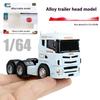 1:64 Flat Trailer Series Engineering Vehicle Double Decker Container Truck Alloy Diecast Car Model Children's Educational Toys