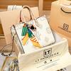 Damska torebka, Torebka typu light luxury, Duża torba, Nowy styl high-end, Vintage torba tote z kwiatowym wzorem, Damska torba na jedno ramię o dużej pojemności