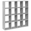 Bookshelf Grey Sonoma 137.5 x 29 x 137.5 cm Particleboard