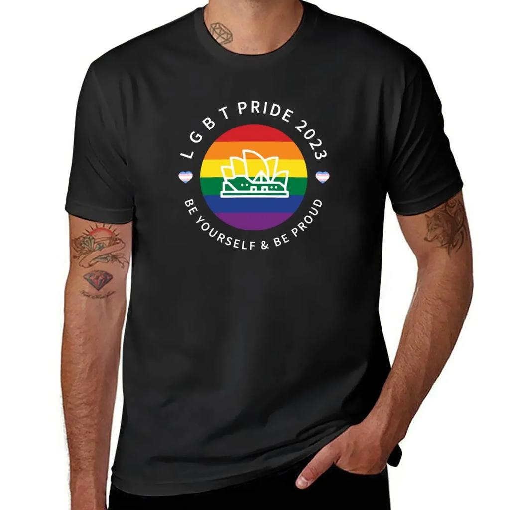 Sydney Pride Festival 2023 T-Shirt Sports Fans Aesthetic Clothes Customs Design Your Own Men's T-shirts