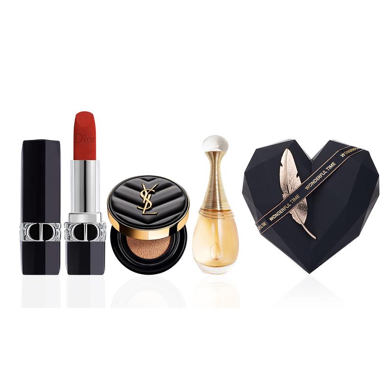 DIOR Perfume 999 Velvet Formal Wear + Real EDP 5ml + Leather Air Cushion B20 5g синий