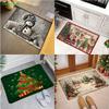 Christmas Themed Door Mat Gingerbread/Santa/gnome Print Floor Mats,Non-Slip Welcome Rugs for Home Entryway & Holiday Decor
