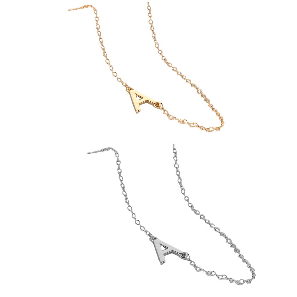 Colier Femei Litere Engleze Casual Fete Aliaj de Cupru Pandantiv de Gât Lanț Clavicular Bijuterii