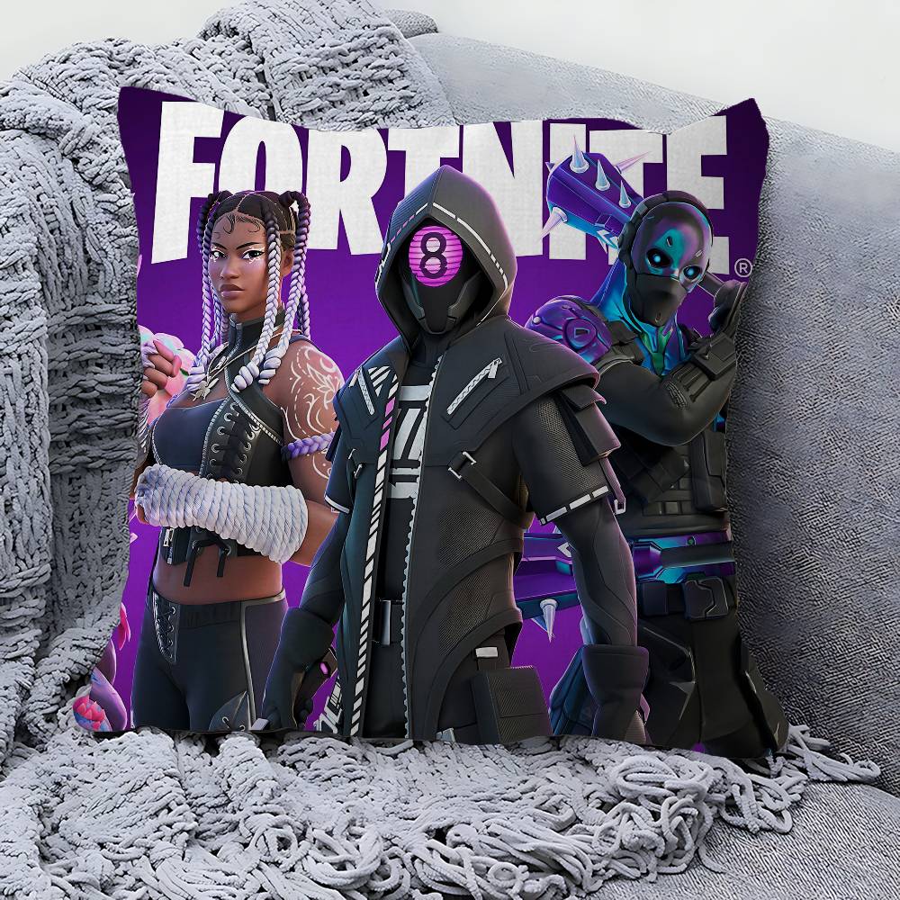 Cartoon Video Game F-Fortnites Cushion Cover Inches Farmhouse Decor Home Throw Pillow Covers For Couch Decorations