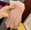 Warm Gloves for Women's Wool Korean Version of Driving Cold proof Plus Velvet Thickened Outdoor Windproof Riding Winter Touch Screen Gloves
