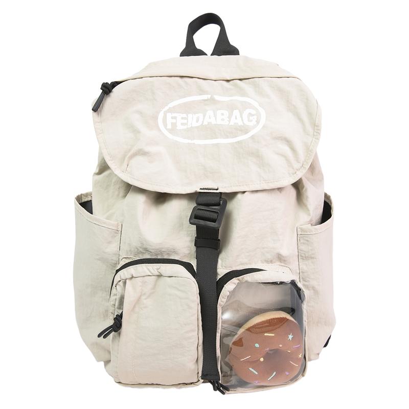 Women Solid Color Backpack Men Lightweight Travel Bag Large Capacity Backpack