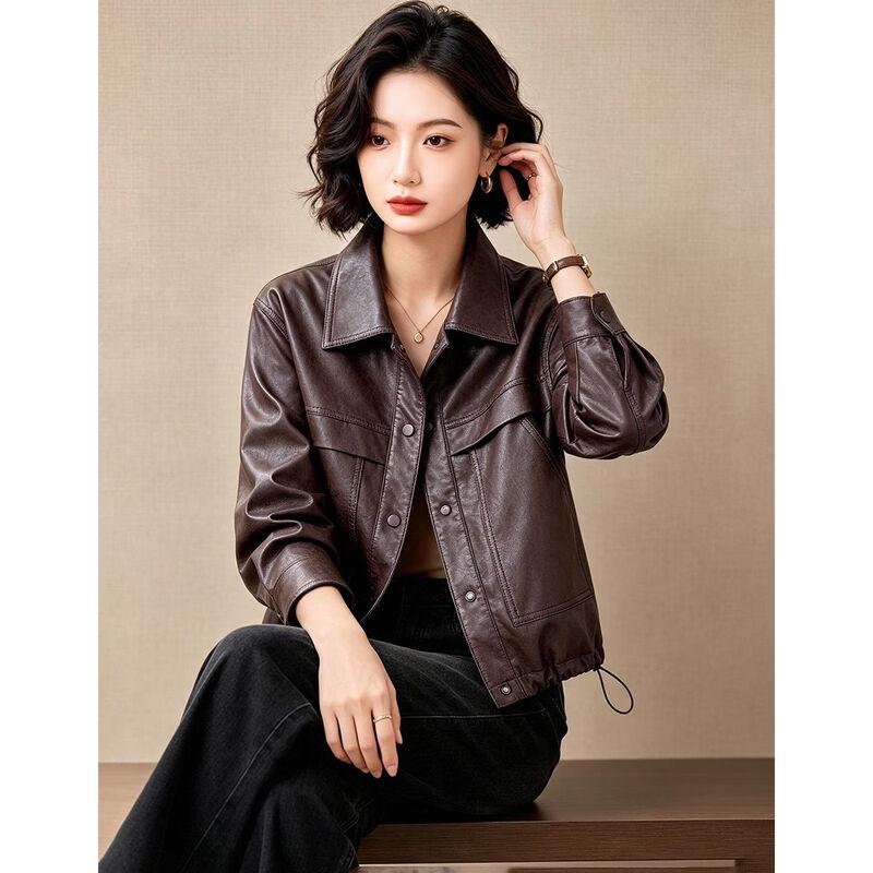 EST+II Retro Cool Lapel Zipper Short Jacket
