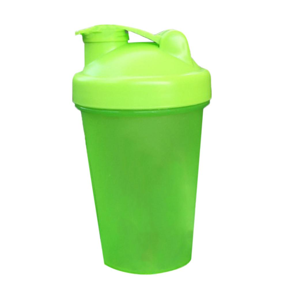 Protein Powder Shaker Cup PP Shaker Bottle with Stainless Steel Ball for Mixing 500mlGreen