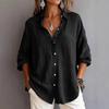 European Women's Single-Breasted Casual Long Sleeve Cardigan - Solid Color, Loose Fit, Fashionable Lapel Style.