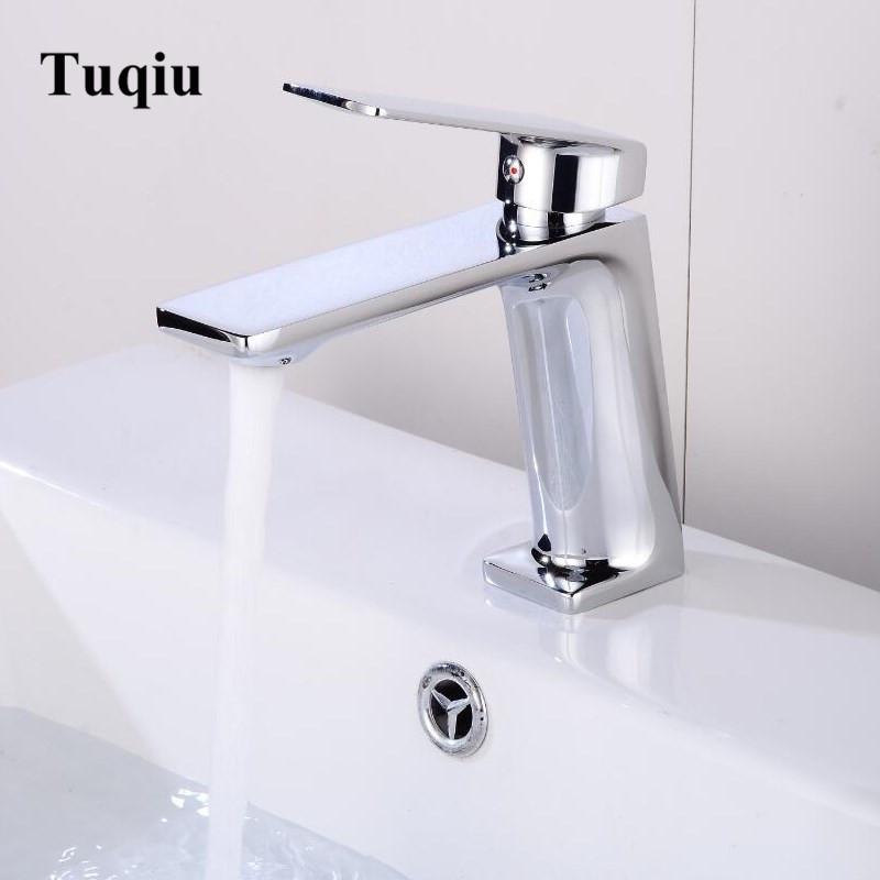 Chrome Basin Faucet Bathroom Sink Faucet Single Lever Chrome Faucet Basin Taps Deck Vintage Wash Hot Cold Mixer Tap Crane Brass